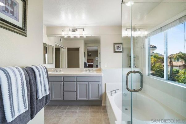 Bathroom, Dual Sink Vanities, Glass Shower, Interior