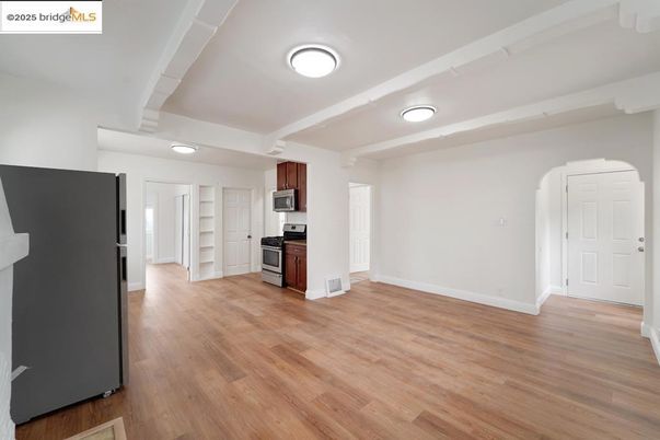 Empty room, Interior, Kitchen, Wood Texture Flooring