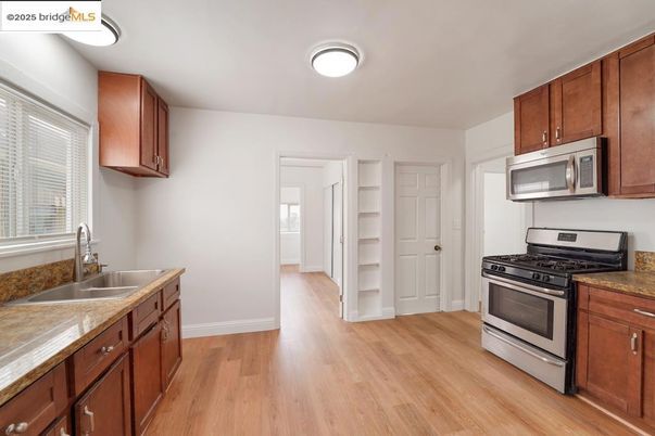 Interior, Kitchen, Wood Texture Flooring