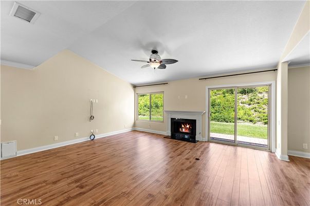 Empty room, Fireplace, Interior, Wood Texture Flooring
