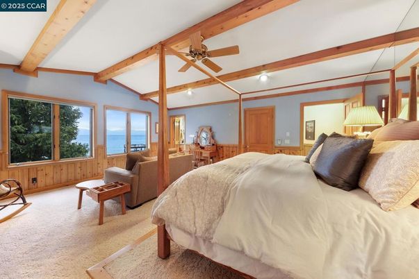 Bedroom, Interior, Water, Wooden Beams