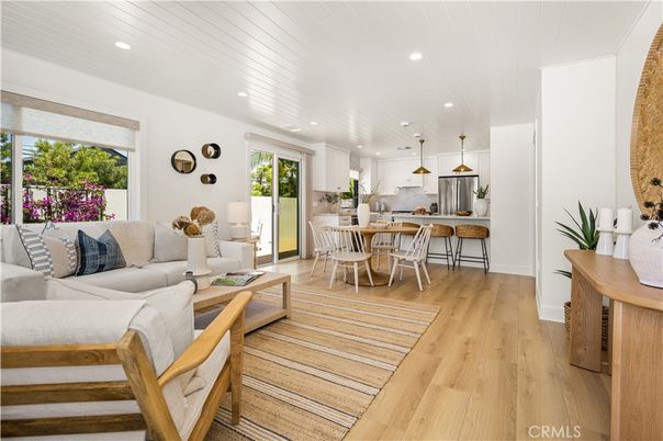 Dining room, Interior, Kitchen, Living room, Pendant Lights, Recessed Lighting, Wood Texture Flooring