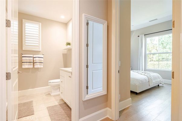 Bathroom, Bedroom, Interior, Recessed Lighting, Wood Texture Flooring