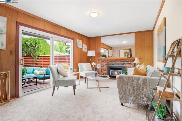 Fireplace, Interior, Living room, Recessed Lighting, Wooden Walls