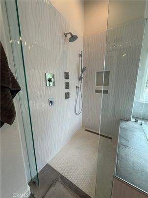 Bathroom, Glass Shower, Interior, Marble Walls