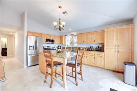 Chandelier, Dining room, Interior, Kitchen, Recessed Lighting, Stainless Steel Appliances