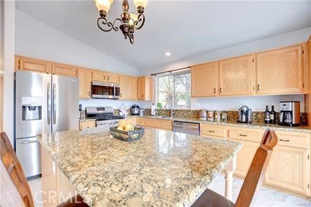 Chandelier, Interior, Kitchen, Recessed Lighting, Stainless Steel Appliances