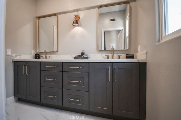 Bathroom, Dual Sink Vanities, Interior, Marble