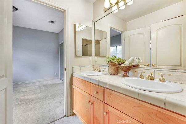 Bathroom, Dual Sink Vanities, Interior, Tile Countertops