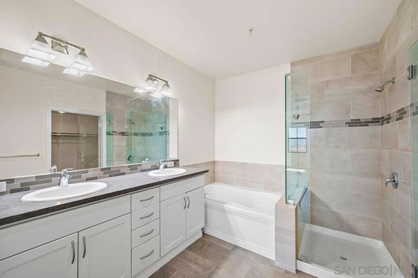 Bathroom, Dual Sink Vanities, Glass Shower, Interior