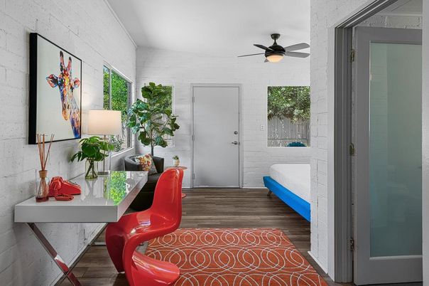Interior, Stone Walls, Wood Texture Flooring
