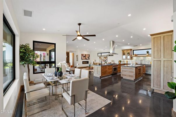 Dining room, Interior, Kitchen, Recessed Lighting
