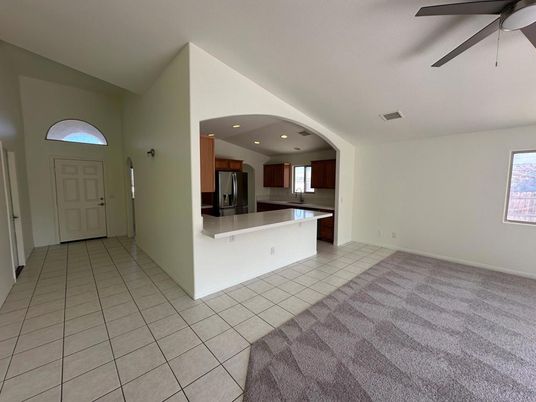 Empty room, Interior, Kitchen, Recessed Lighting