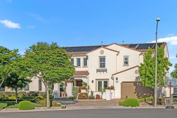 Attached, Exterior, Facade, Solar Panels, Spanish Mediterranean