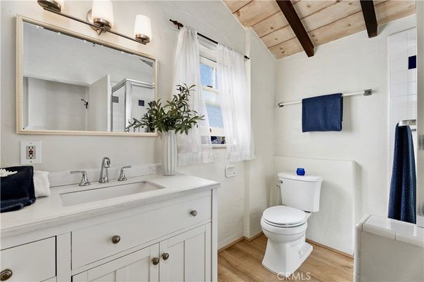 Bathroom, Interior, Wooden Beams, Wooden Ceilings, Wood Texture Flooring