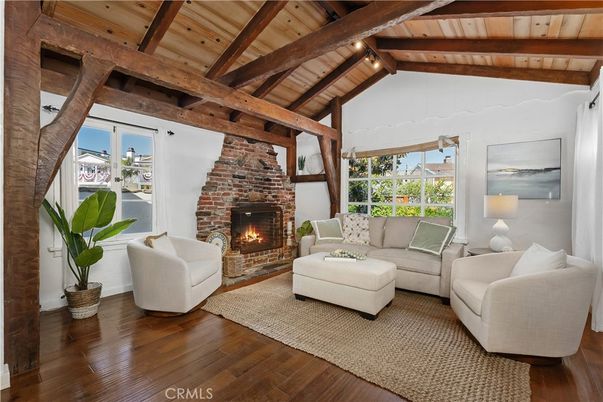 Fireplace, Interior, Living room, Wooden Beams, Wooden Ceilings, Wood Texture Flooring