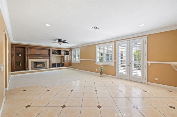 Empty room, Fireplace, Interior, Recessed Lighting