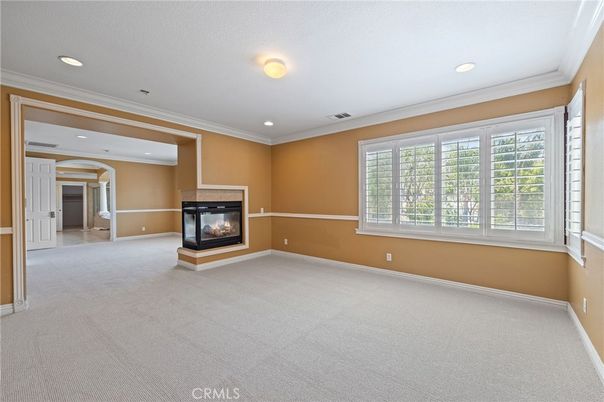 Empty room, Fireplace, Interior, Recessed Lighting