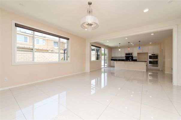 Chandelier, Interior, Kitchen, Pendant Lights, Recessed Lighting, Stainless Steel Appliances