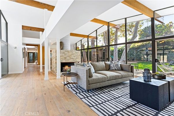 Fireplace, Interior, Living room, Wooden Beams, Wood Texture Flooring