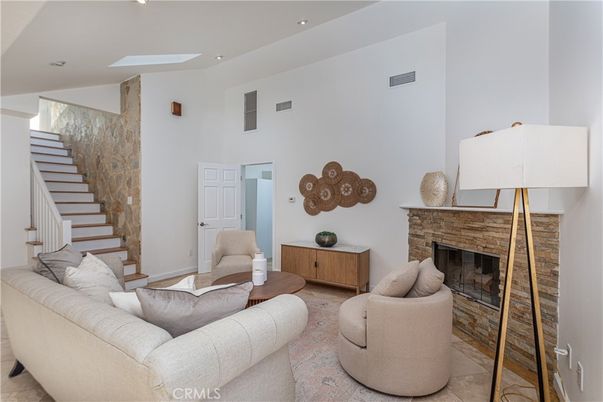 Fireplace, Interior, Living room, Recessed Lighting