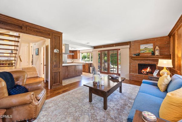 Fireplace, Interior, Living room, Stone Walls, Wood Texture Flooring, Wooden Walls