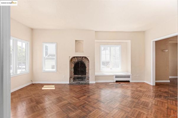 Empty room, Fireplace, Interior, Wood Texture Flooring