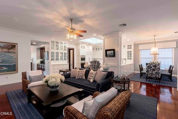 Dining room, Interior, Kitchen, Living room, Pendant Lights, Recessed Lighting, Wood Texture Flooring