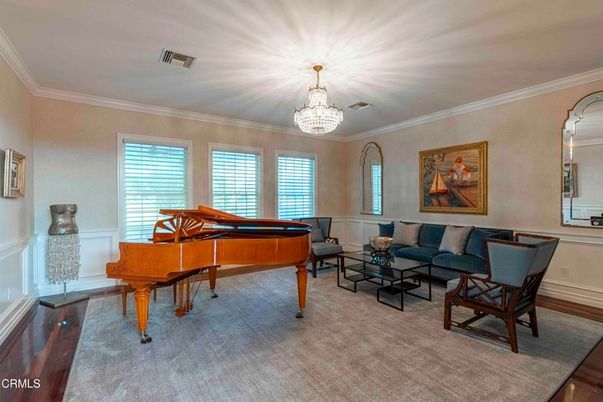 Chandelier, Interior, Living room, Piano, Wood Texture Flooring