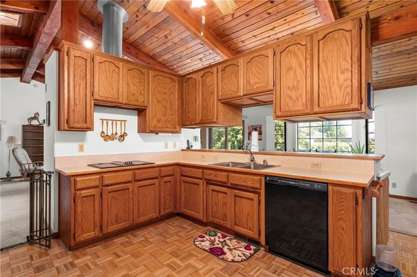 Interior, Kitchen, Wooden Beams, Wooden Ceilings, Wood Texture Flooring