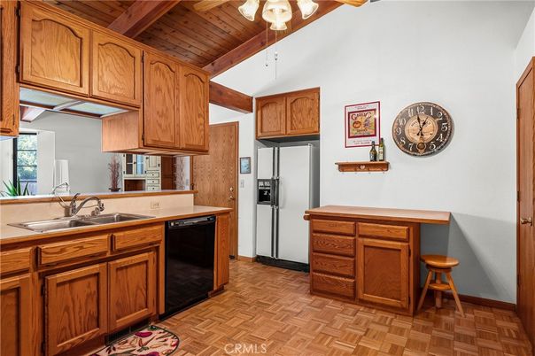 Interior, Kitchen, Wooden Ceilings, Wood Texture Flooring