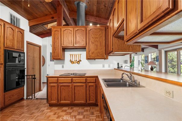 Interior, Kitchen, Wooden Beams, Wooden Ceilings, Wood Texture Flooring