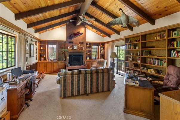 Fireplace, Home Office, Interior, Living room, Wooden Beams, Wooden Ceilings