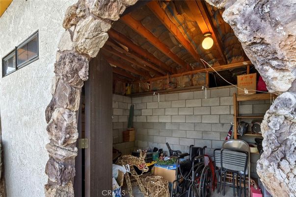 Interior, Stone Walls, Wooden Beams