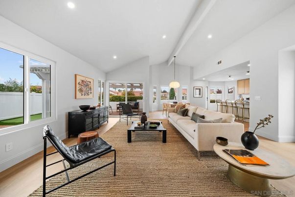 Interior, Living room, Pendant Lights, Recessed Lighting, Wood Texture Flooring