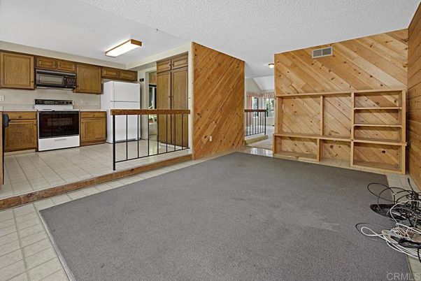 Empty room, Interior, Kitchen, Wooden Walls