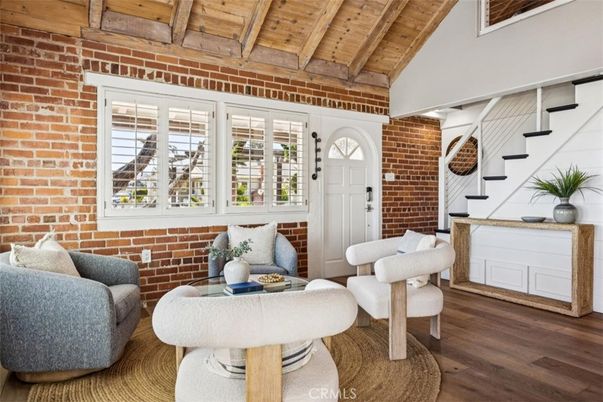 Chandelier, Interior, Living room, Recessed Lighting, Stone Walls, Wooden Beams, Wooden Ceilings, Wood Texture Flooring