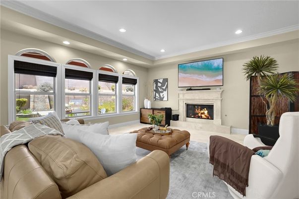 Fireplace, Interior, Living room, Recessed Lighting