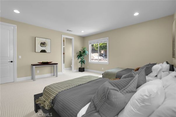 Bedroom, Interior, Recessed Lighting