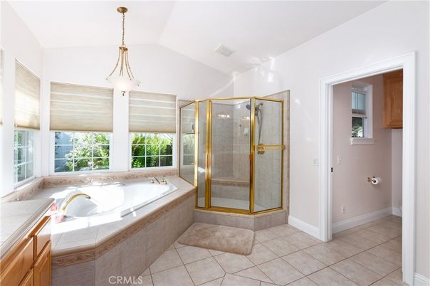 Bathroom, Glass Shower, Interior, Pendant Lights