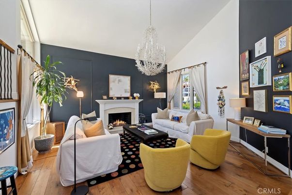 Chandelier, Fireplace, Interior, Living room, Wood Texture Flooring