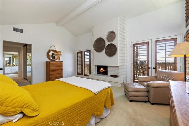 Bedroom, Fireplace, Interior