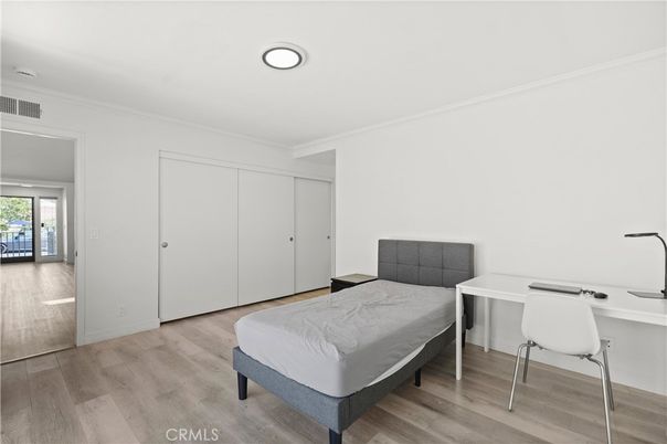Bedroom, Home Office, Interior, Recessed Lighting, Wood Texture Flooring