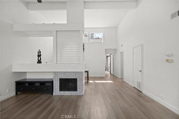 Fireplace, Interior, Wood Texture Flooring