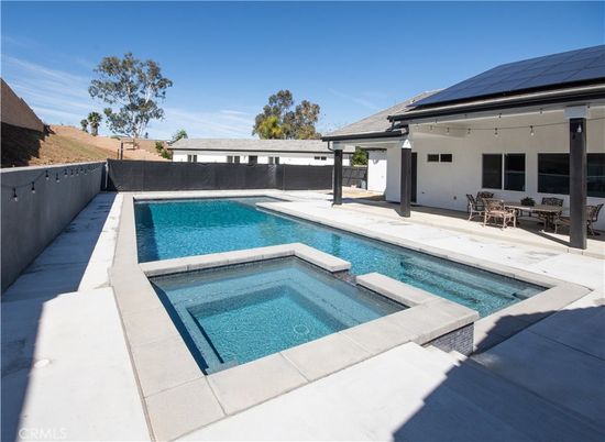 Exterior, Pool, Solar Panels