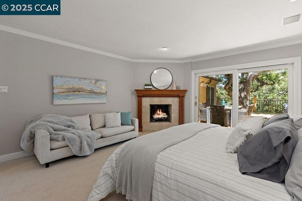 Bedroom, Fireplace, Interior, Recessed Lighting