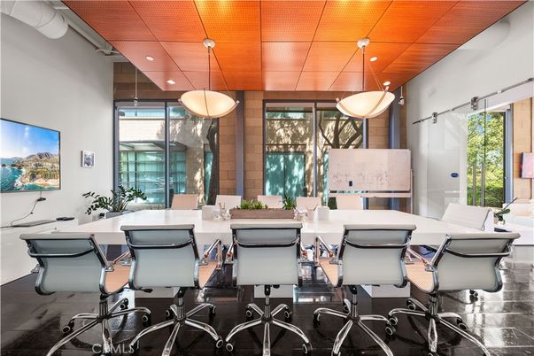 Dining room, Interior, Pendant Lights, Wooden Ceilings