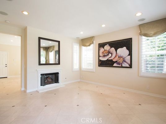 Empty room, Fireplace, Interior, Recessed Lighting