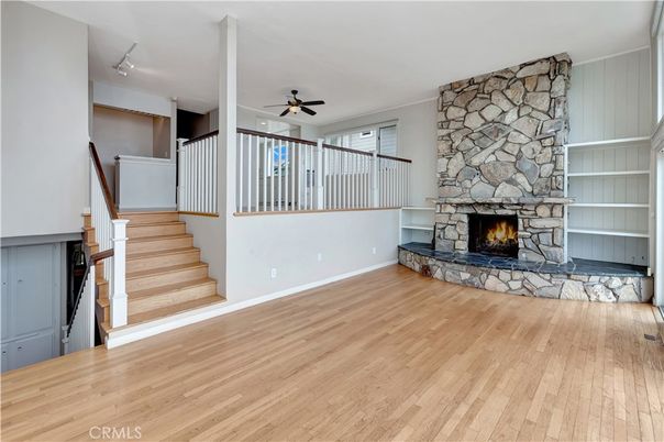 Fireplace, Interior, Wood Texture Flooring