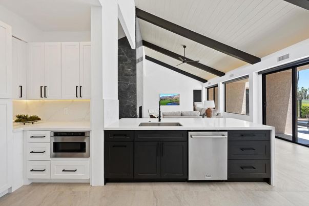 Interior, Kitchen, Stainless Steel Appliances, Wooden Beams